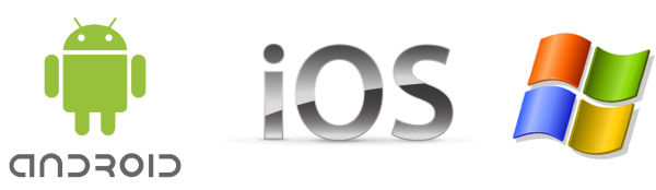      Google Android, Apple iOS  Windows mobile 